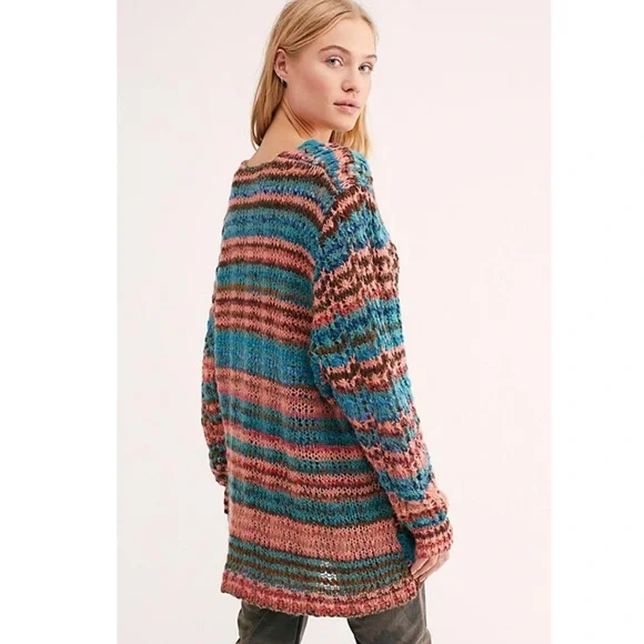 Free People Crochet Pullover Slouchy Sweater NWT - Picture 4 of 4